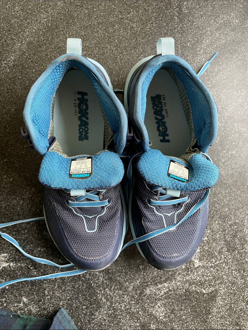 Hoka Women's Toa GTX Size US 7.5 Hiking Boot Blue Navy Outdoor Athletic Shoe - Picture 14 of 15